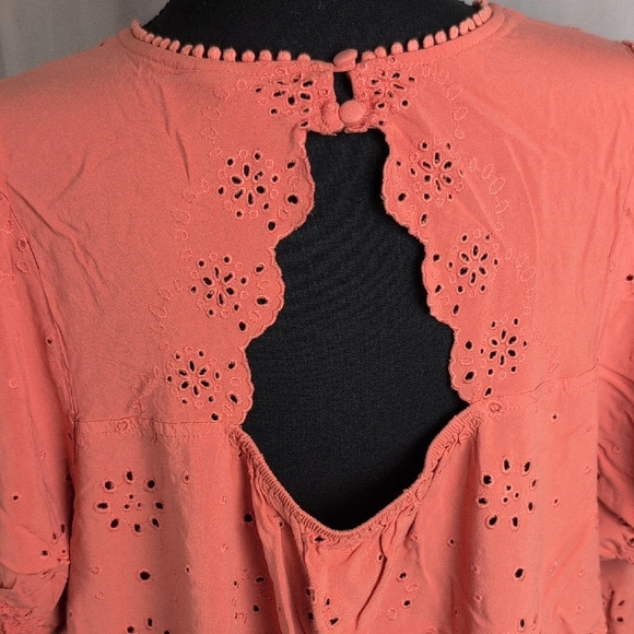 Torrid Orange Flutter Sleeve Blouse Relaxed Fit - Picture 4 of 8